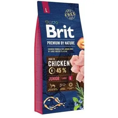 BRIT PREMIUM By Nature Junior L Dry Dog Food 15 kg - Ta chansen