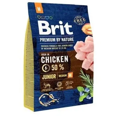Beställ online - BRIT PREMIUM By Nature Junior M Dry Dog Food 3 kg