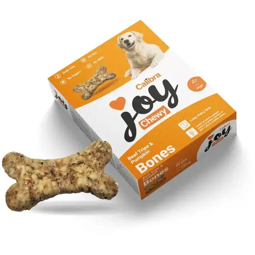 Kan beställas online - Calibra Joy Dog Chewy Beef Bone & Pumpkin, 30 Units X 720 Gr