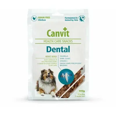 Canvit Health Care Snack Dental 200 g Treats for Dogs - Professionell kvalitet