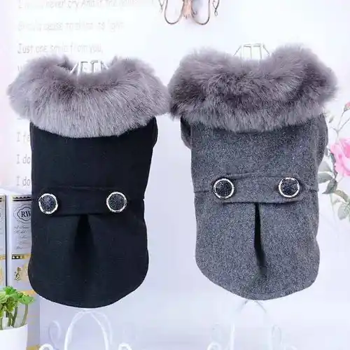 Cappottino Elegante per Cani con Colletto in Pelliccia – Modello ”Royal Fur” | Nästan slut
