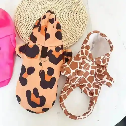 Bara denna vecka - Cappottino in Pile per Cani con 4 Zampe – Fantasia Leopardata o Giraffa
