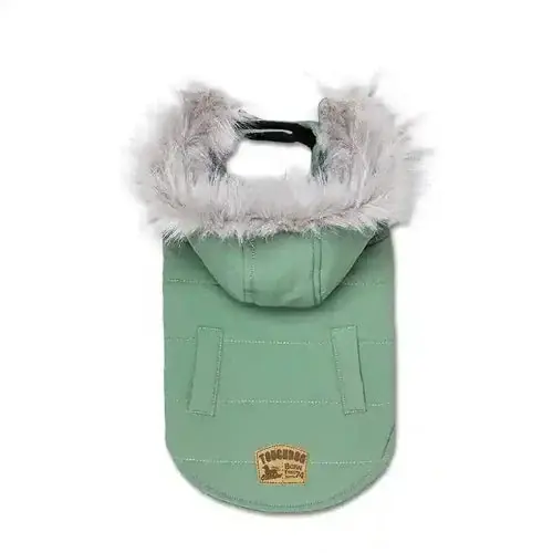 Gratis retur | Cappottino per cani imbottito in pile con cappuccio TouchDog