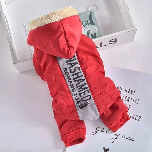 Fynd - Cappottino per Cani Unshamed Impermeabile con Cappuccio e Zampine Coperte