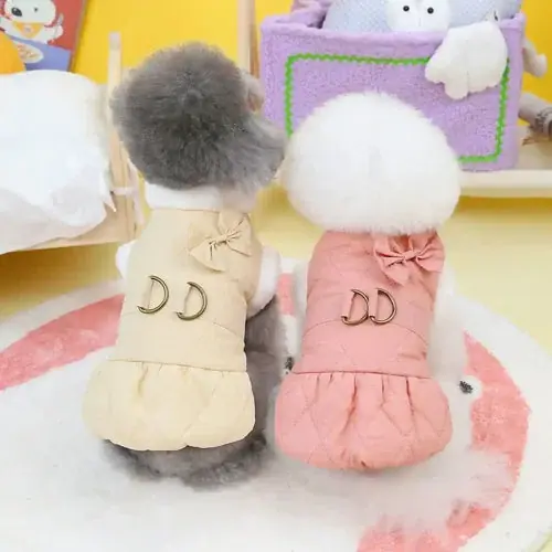 Favorit hos kunderna | Cappottino Pile Cane Maltese Smantito Caldo Smanicato con Fiocco