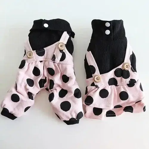 Cappotto Cani Pile Rosa Pois – Salopette o Gonna | Premium