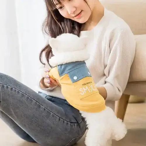 Cappotto Cani You Make Me Smile – Denim Imbottito | Utförsäljning