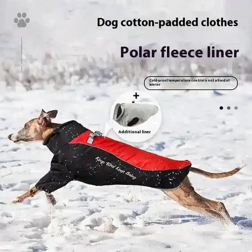 Favorit - Cappotto Impermeabile per Cani con Felpina in Pile Separata – Modello ”Alps”