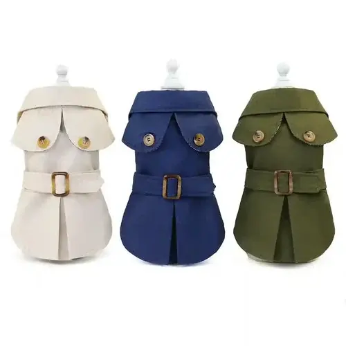 Fyndpris | Cappotto leggero elegante per cani piccoli con bottoni e colletto