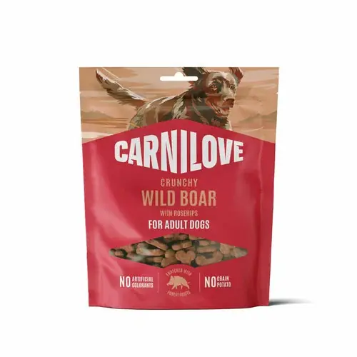 CARNILOVE Dog snack Wild Boar with Rosehips with fresh meat 200g | Mycket efterfrågad