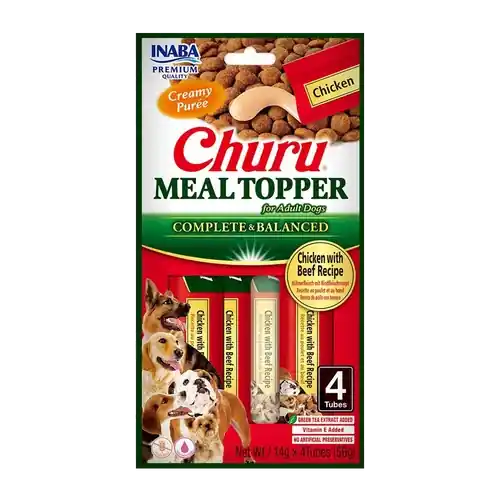 Nyhet i sortimentet - Churu Dog Meal Topper Chicken/Beef – 4 ST