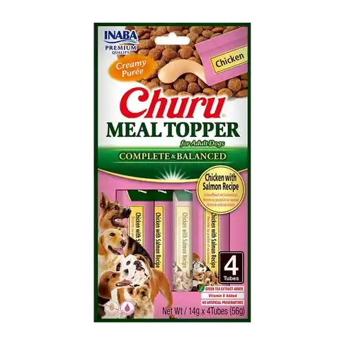 Kundernas favorit | Churu Dog Meal Topper Chicken/Salmon – 4 ST