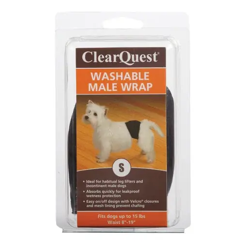 Clear Quest Washable Male Wrap Small Black - Extra rabatt