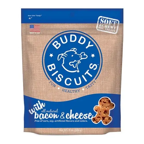 Cloud Star Buddy Biscuits Soft and Chewy Bacon and Cheese Dog Treats | Kundernas favorit