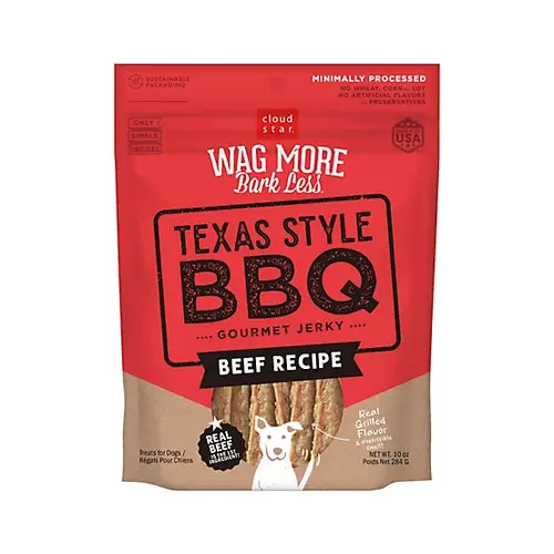 Kampanj | Cloud Star Wag More Bark Less Jerky Grain Free Dog Treats, Texas BBQ Beef, 10 oz.