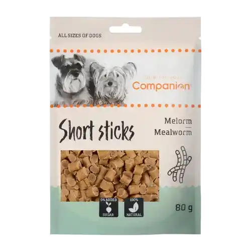 Companion Short Sticks Mealworm – 80 G - Kanonpris