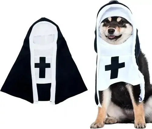 Costume da Suora per Cani e gatti – Modello ”PET SHOW” Speciale Halloween - Utförsäljning