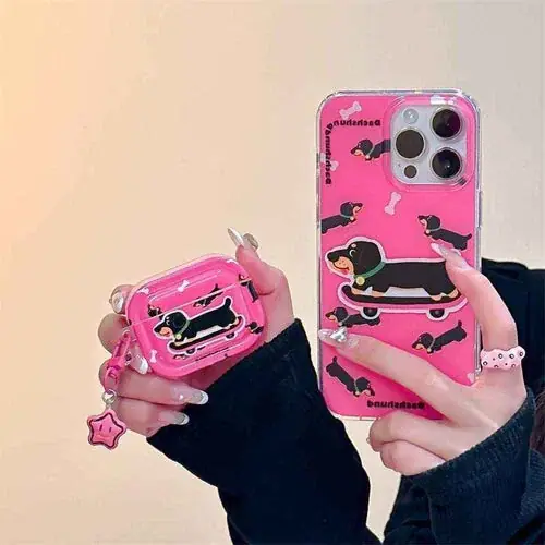 Bästa pris | Cover AirPods TPU Fantasia Bassotto – Stile Cartoon Portatile