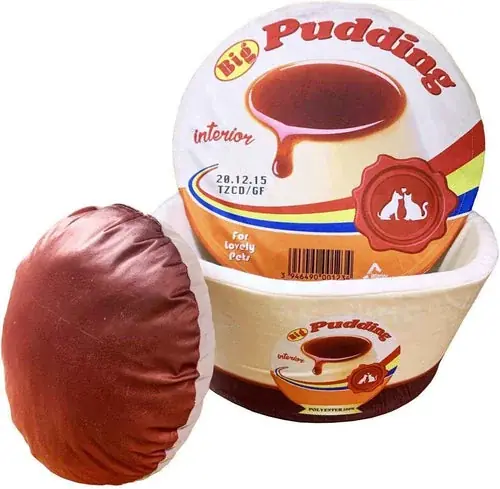 Kundernas favorit | Cuccia a Cesta per Gatti ”Budino al Cioccolato” – Morbida, Accogliente e con Cuscino Removibile