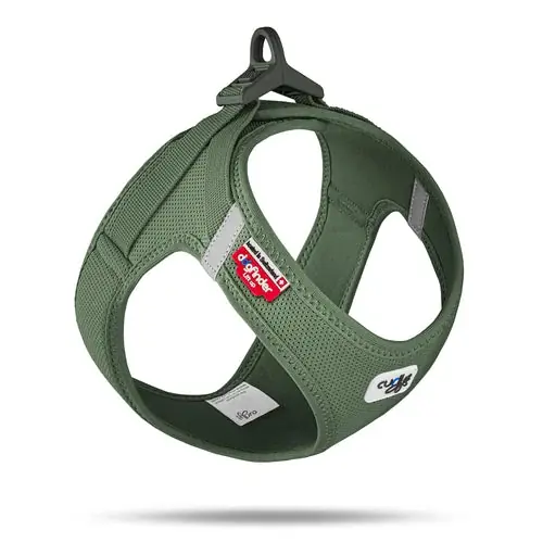 Curli Clasp Air Mesh Dog Harness Extra Small Moss - Premiumkvalitet