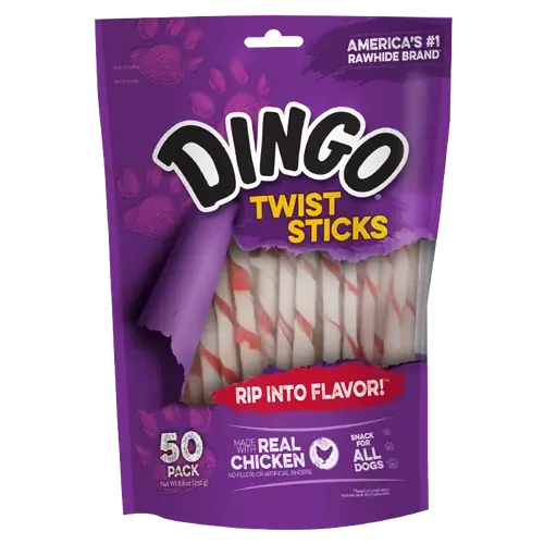 Dingo Twist Sticks Chicken 50pk - Nytt lägre pris