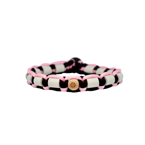 DJURHALSBAND ROSA/SVART - Bara idag
