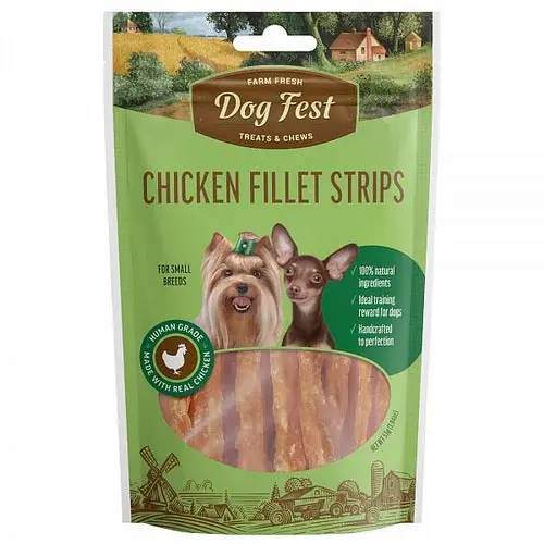 Fynd | Dogfest Chicken Fillet Strips For Small Breeds, 55g