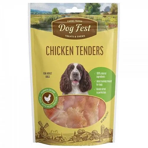 Bara denna vecka - Dogfest Chicken Tenders For All Dogs, 90g