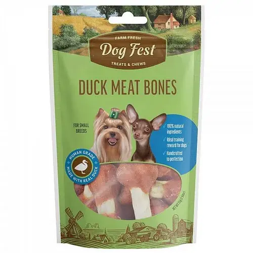 Dogfest Duck Meat Bones Treats For Small Breeds, 55g | Handla säkert