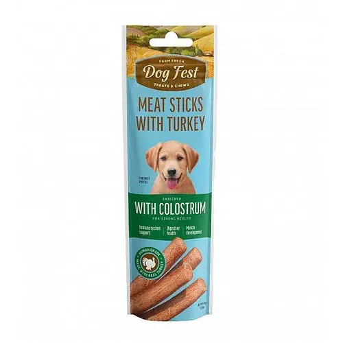 Dogfest Turkey Stick With Colostrum, Treats For Puppies, 45g - Favorit hos kunderna