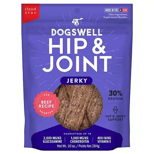 Dogswell Hip & Joint Jerky Treats, Beef Recipe 12 oz. - Fabrikspris