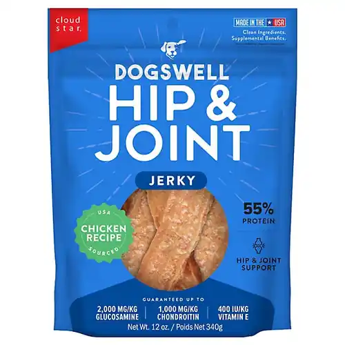 Dogswell Hip & Joint Jerky Treats, Chicken Recipe 12 oz | Begränsat antal