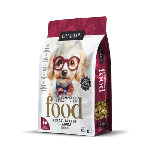 Köp direkt - Dr Malou Freeze-Dried Dog Food with Duck & Pumpkin, 500 g