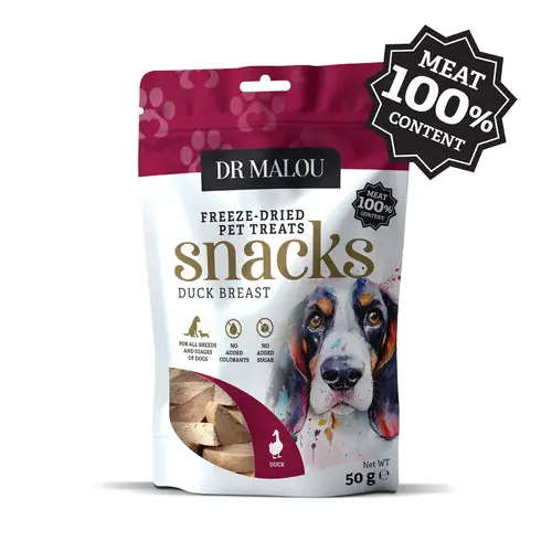 Superpris | Dr Malou Freeze-Dried Meat Cubes with Duck Breast for Dogs, 50g