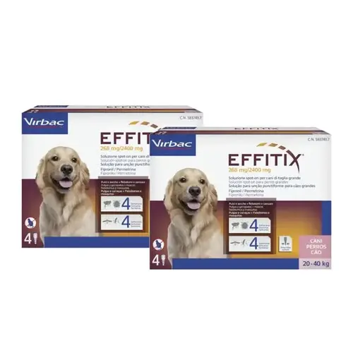 Beställ direkt - Effitix L Parasite Treatment for Large Dogs (20–40 kg), pack of 2