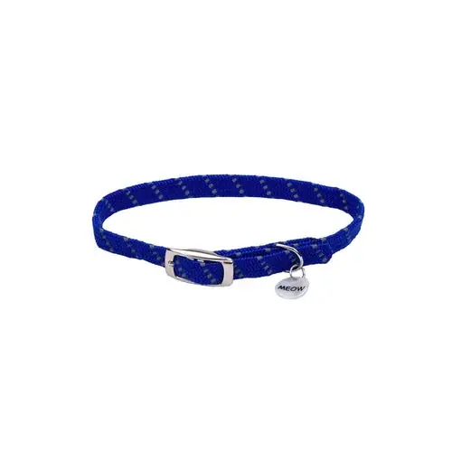 Lågt pris | ElastaCat® Reflective Safety Stretch Collar with Reflective Charm, Blue, 3/8″ x 10″