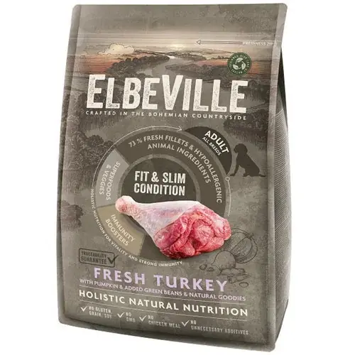 Köp direkt - Elbeville Dry Dog Food Adult All Breeds with Turkey, 4 kg