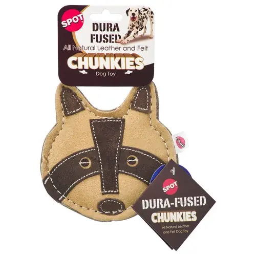 Ethical Products SPOT Dura-Fuse Leather Chunky Raccoon 5″ Dog Toy | Tidsbegränsat erbjudande