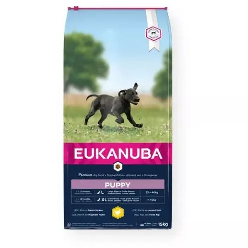 Precis tillagt | Eukanuba Dry Dog Food Puppy Large Breed Chicken, 18 kg