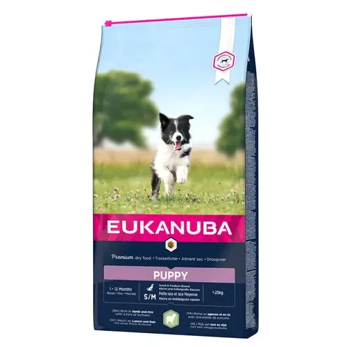 Eukanuba Dry Dog Food Puppy, Small, Medium, Lamb, 2,25 kg - Fynd