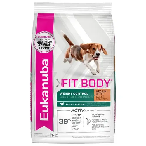 Nyhet - Eukanuba Fit Body Weight Control Medium Breed Dry Dog Food