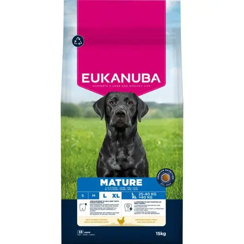 Eukanuba Mature and Senior Large Chicken, 15 kg - Kan beställas online