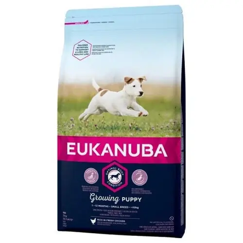 Nyligen lanserat | Eukanuba Puppy, Small, Dry Dog Food Chicken, 2 kg