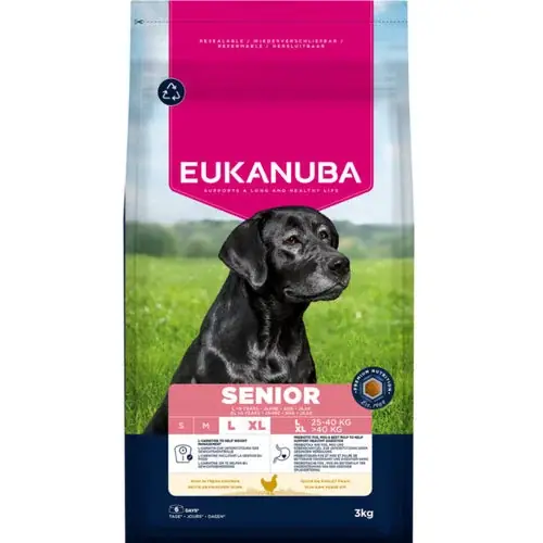 Erbjudandet går snart ut - Eukanuba Senior Large Breed Chicken, 15 kg
