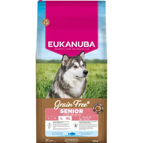 Smidig beställning - Eukanuba Senior Large Grain Free ocean fish, 12 kg