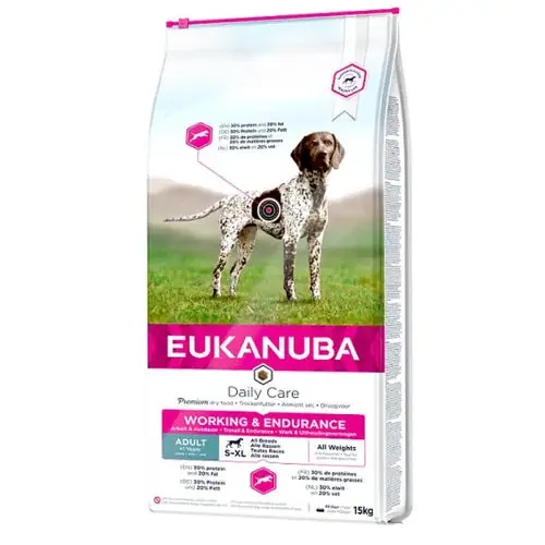 Expressleverans | Eukanuba Working Endurance Dry Dog Food, 15 kg