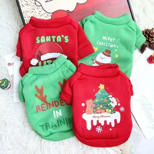 I lager - Felpa Natale per Cani Maglia Calda con Stampa Festiva Dogmoda