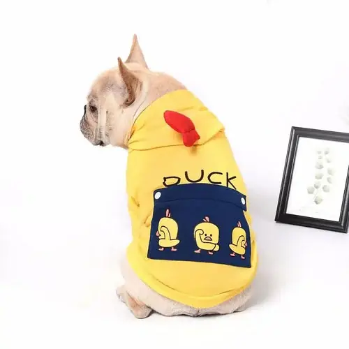 Felpa per cani con cappuccio ”Duck” anche per Bulldog - Favorit