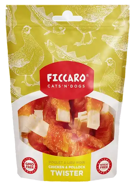 Expressleverans - Ficcaro – Kyckling- och pollocktwister, 100g