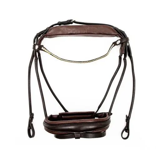 Finesse Bridles – ”Cassidy Bridle” – brunt/brunt/guld - Extra rabatt